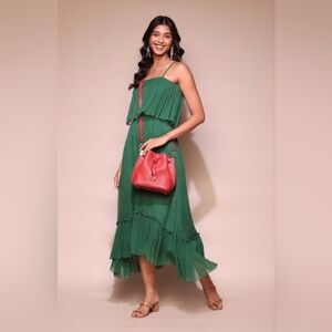 Ritu Kumar Emerald Green Maxi Dress Size XS NWT